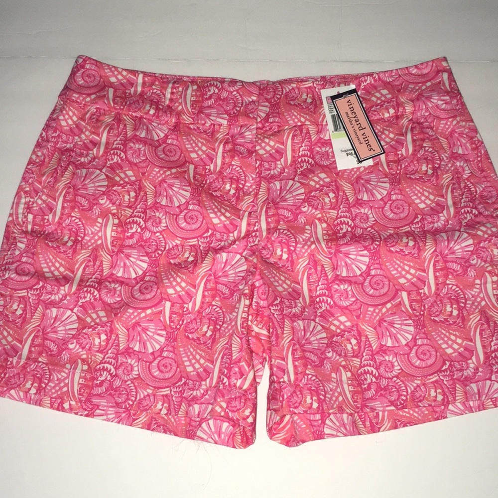 Vineyard Vines Shells Allover Print Shorts Pink 4